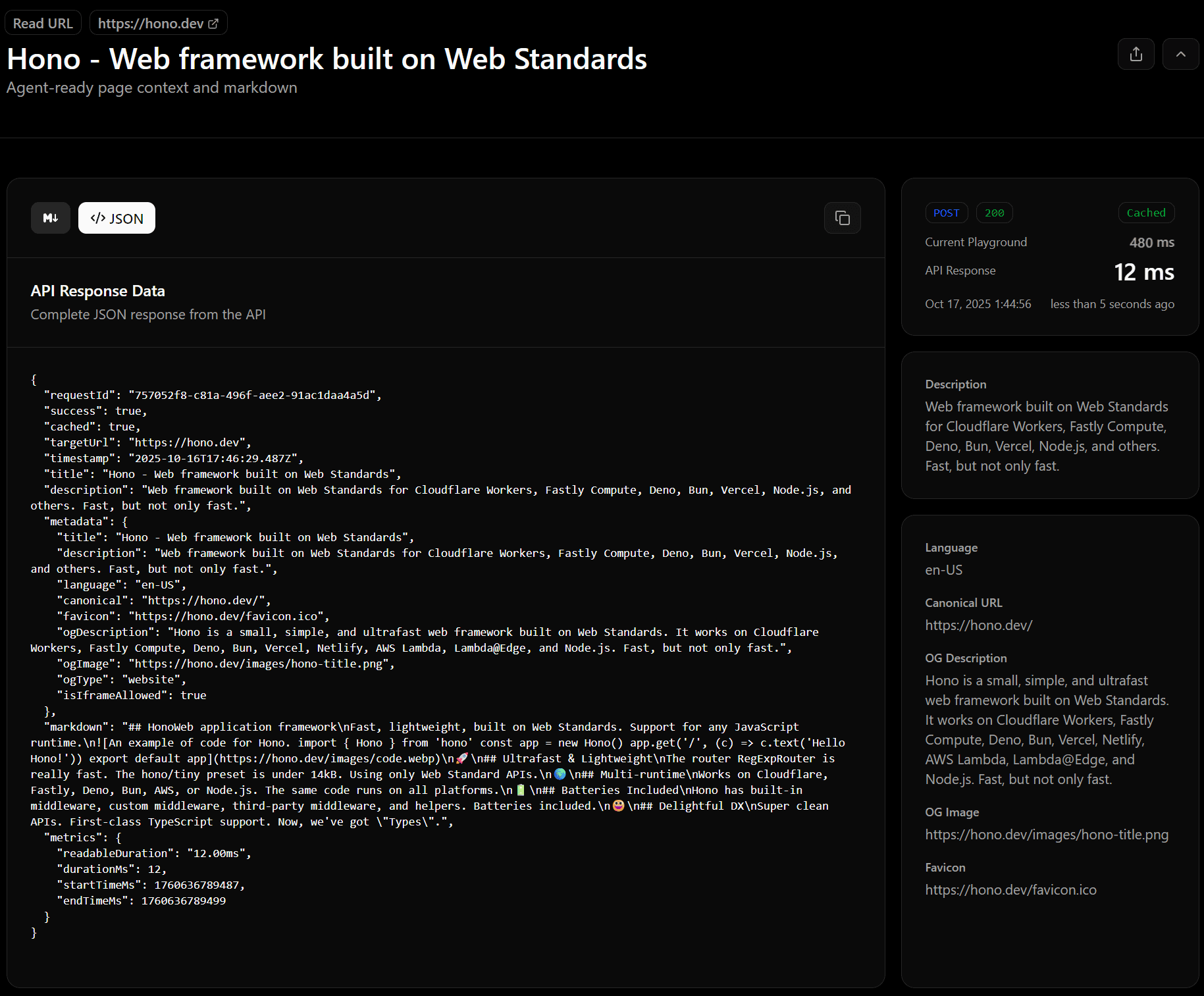 Get Markdown example