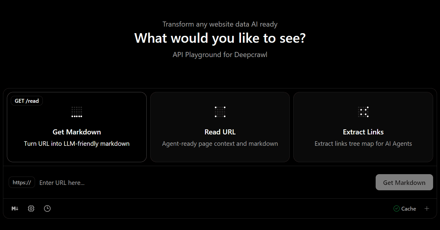 Deepcrawl Playground